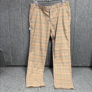 Men's Tan Plaid Chinos